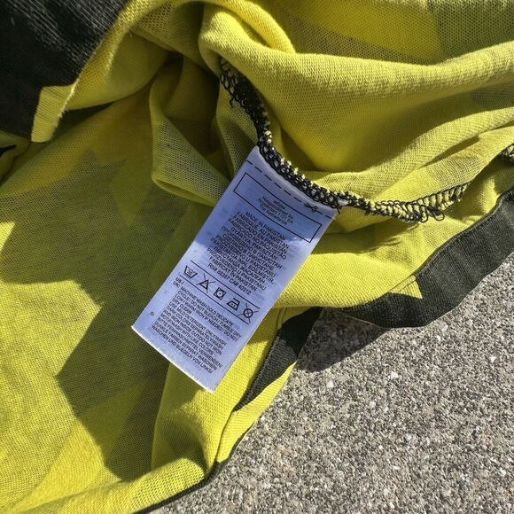 Adidas Originals RYV T-Shirt Womens Small Yellow Black Pullover Geometric GD3961 - Picture 5 of 6